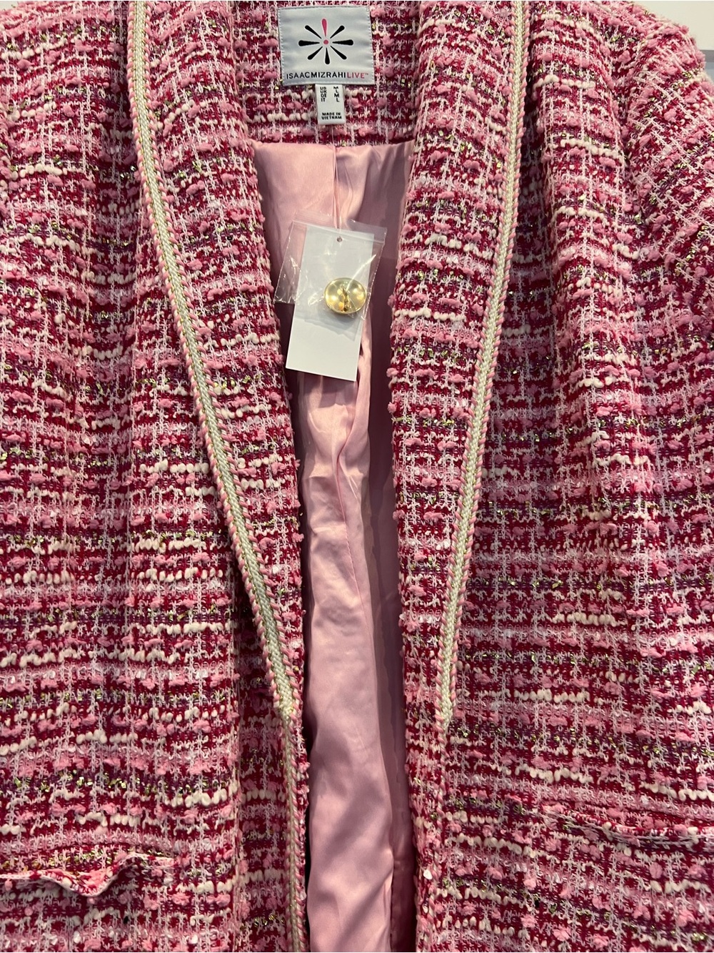 NWT Isaac Mizrahi pink jacket - Picture 3 of 8